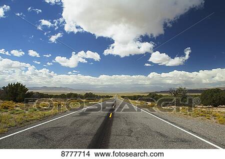 Picture - Lonesome Highway; Nevada, United States of America. Fotosearch