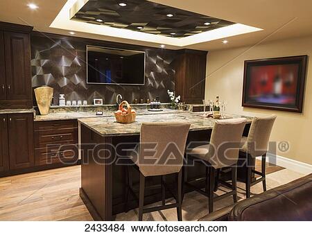 Picture - Luxurious custom built estate home; Edmonton, Alberta, Canada. Fotosearch