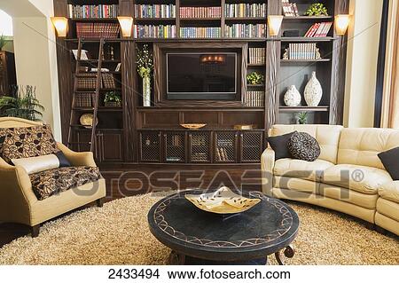 Picture - Luxurious custom built estate home; Edmonton, Alberta, Canada. Fotosearch
