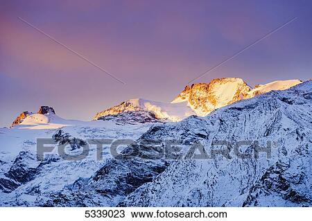 Stock Image - Mont Gran Paradiso, Gran Paradiso National Park; Italy. Fotosearch