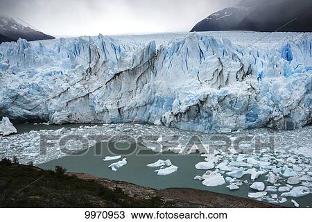 Stock Image - Moreno Glacier and Lake Argentino, Los Glaciares National Park; Santa Cruz province, Argentina. Fotosearch