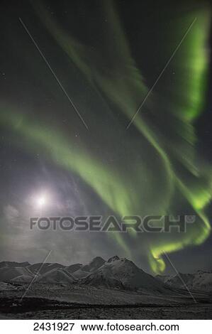Stock Photo - Northern Lights (Aurora Borealis); Yukon, Canada. Fotosearch