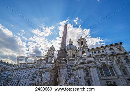 Obelisk, fountain and church in Piazza Navona; Rome, Lazio, Italy View Large Photo Image Stock Image - Obelisk, fountain and church in Piazza Navona; Rome, Lazio, Italy. Fotosearch