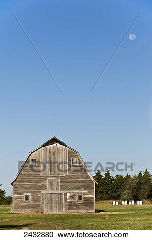 Old barn and moon, Charles Mix County; South Dakota, United States of America View Large Photo Image Stock Image - Old barn and moon, Charles Mix County; South Dakota, United States of America. Fotosearch