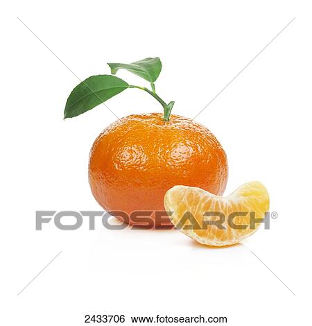 Orange with stem and leaves and piece of orange View Large Photo Image Stock Photograph - Orange with stem and leaves and piece of orange. Fotosearch