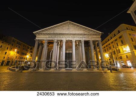 Stock Image - Pantheon; Rome, Lazio, Italy. Fotosearch
