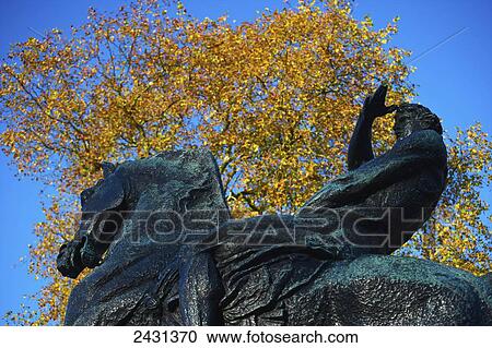 Stock Image - Physical Energy statue, Kensington Gardens; London, England. Fotosearch