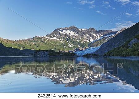 Reflection of Shoup Glacier spilling over the Chugach mountains into Shoup Bay, Shoup Bay State Marine Park, Prince William Sound; Valdez, Alaska, United States of America View Large Photo Image Picture - Reflection of Shoup Glacier spilling over the Chugach mountains into Shoup Bay, Shoup Bay State Marine Park, Prince William Sound; Valdez, Alaska, United States of America. Fotosearch