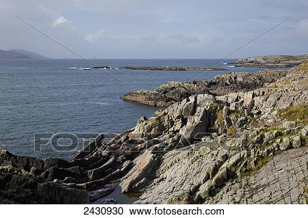Stock Image - Rugged Eyeries coast, near Allihies; County Cork, Ireland. Fotosearch