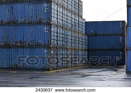 Shipping containers at Bickerdike Port in Old Montreal; Montreal, Quebec, Canada View Large Photo Image Stock Photo - Shipping containers at Bickerdike Port in Old Montreal; Montreal, Quebec, Canada. Fotosearch