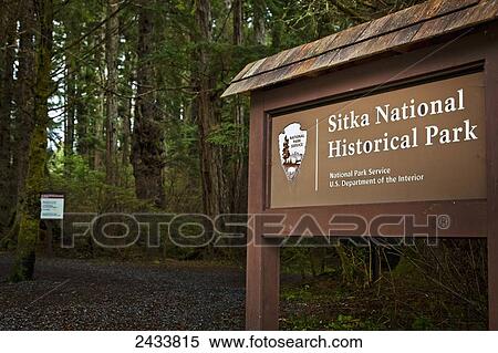 Sitka National Historical Park sign at Totem Trail; Sitka, Alaska, United States of America View Large Photo Image Stock Photography - Sitka National Historical Park sign at Totem Trail; Sitka, Alaska, United States of America. Fotosearch