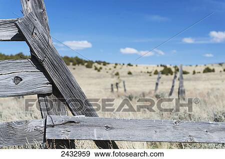 Stock Photo - Sixty year old cattle corral in the High Desert of Washoe County, near Sand Creek; Nevada, United States of America. Fotosearch