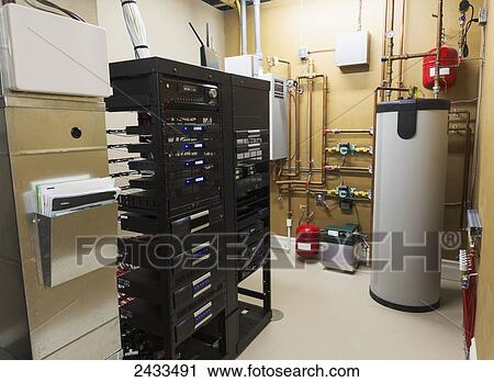 Stock Image - SMART systems in custom built luxury estate home; Edmonton, Alberta, Canada. Fotosearch
