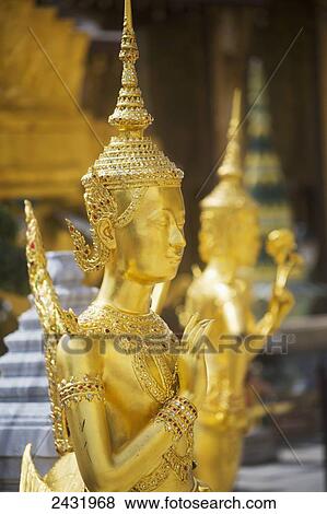 Stock Photo - Statue at Grand Palace; Bangkok, Thailand. Fotosearch