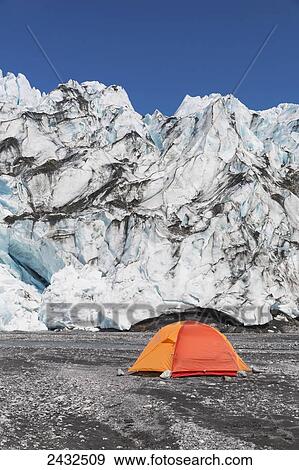 Tent on morain in front of Shoup Glacer, Shoup Bay State Marine Park, Prince William Sound; Valdez, Alaska, United States of America View Large Photo Image Stock Photo - Tent on morain in front of Shoup Glacer, Shoup Bay State Marine Park, Prince William Sound; Valdez, Alaska, United States of America. Fotosearch