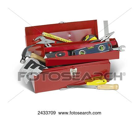 Tool box full of tools and work gloves View Large Photo Image Stock Photo - Tool box full of tools and work gloves. Fotosearch