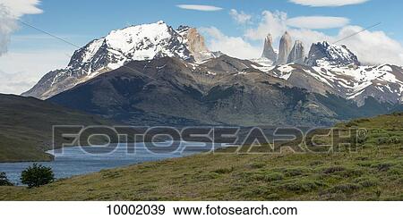 Torres del Paine National Park; Torres del Paine, Magallanes and Antartica Chilena Region, Chile View Large Photo Image Stock Photo - Torres del Paine National Park; Torres del Paine, Magallanes and Antartica Chilena Region, Chile. Fotosearch