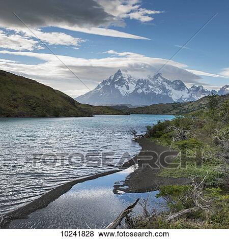 Torres del Paine National Park; Torres del Paine, Magallanes and Antartica Chilena Region, Chile View Large Photo Image Stock Photo - Torres del Paine National Park; Torres del Paine, Magallanes and Antartica Chilena Region, Chile. Fotosearch