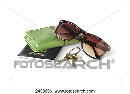 Travel requirements, passport, wallet, keys and sunglasses View Large Photo Image Stock Photography - Travel requirements, passport, wallet, keys and sunglasses. Fotosearch