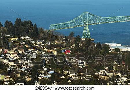 View of Astoria from Coxcomb Hill; Astoria, Oregon, United States of America View Large Photo Image Stock Photo - View of Astoria from Coxcomb Hill; Astoria, Oregon, United States of America. Fotosearch