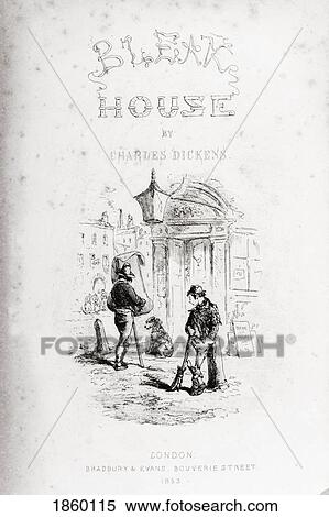 表題ページ の 暗い House イラスト によって Phiz Hablot 騎士 Browne 1815 18 から 本 暗い 家 によって チャールズ Dickens 出版された ロンドン 1853 ストックフォト 写真素材 Fotosearch
