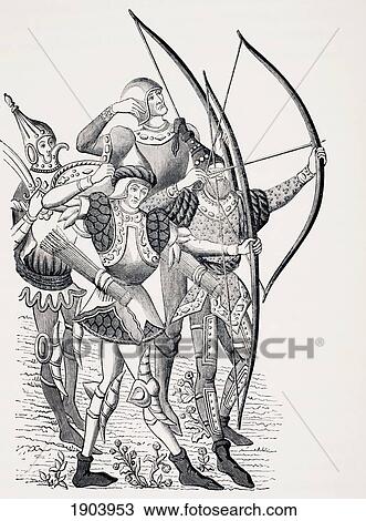 15Th Century French Long Bowmen In Action From Les Artes Au Moyen Age, Published Paris 1873. View Large Photo Image Stock Image - 15Th Century French Long Bowmen In Action From Les Artes Au Moyen Age, Published Paris 1873.. Fotosearch