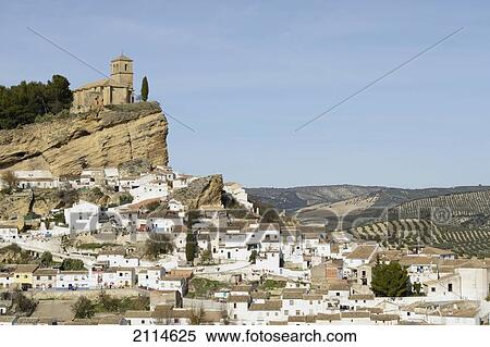 Stock Photography - 15Th Century Iglesia De La Villa Built On The Site Of A Nasrid Castle; Montefrio Granada Spain. Fotosearch