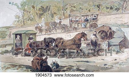 17Th Century Transport Scene. A Public Carriage In The Background And A Private Carriage Foreground. After A Watercolour By A. Heins. From Cortege Historique Des Moyens De Transport. Published Brussels, 1886. View Large Photo Image Stock Image - 17Th Century Transport Scene. A Public Carriage In The Background And A Private Carriage Foreground. After A Watercolour By A. Heins. From Cortege Historique Des Moyens De Transport. Published Brussels, 1886.. Fotosearch