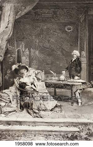 Stock Photo - 18Th Century Aristocratic Women Receiving Private Lesson From A Tutor. After A Work By Rossi. From El Mundo Ilustrado, Published Barcelona, Circa 1880.. Fotosearch