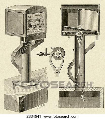 Stock Image - 19Th Century American Money Box. From El Museo Popular Published Madrid, 1887. Fotosearch