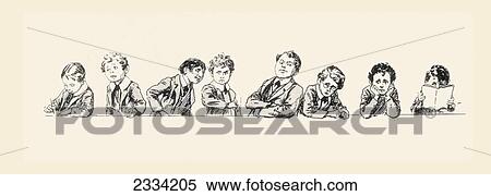 Stock Photography - 19Th Century Schoolboys And Their Teacher. From The Strand Magazine, Published 1896. Fotosearch