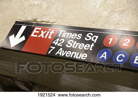 42Nd Street Subway Station Sign View Large Photo Image Picture - 42Nd Street Subway Station Sign. Fotosearch