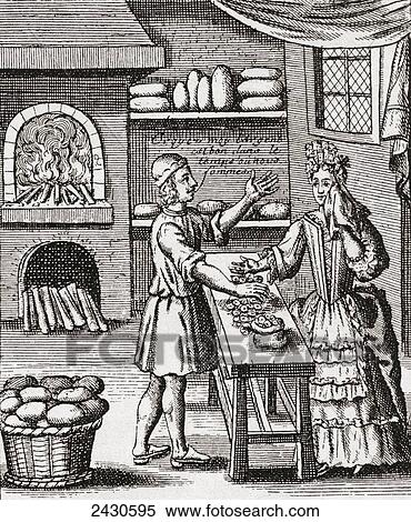 Stock Photography - A 16th century baker's shop. From Illustrierte Sittengeschichte vom Mittelalter bis zur Gegenwart by Eduard Fuchs, published 1909.. Fotosearch
