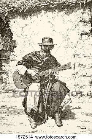 A 19Th Century Argentinian Gaucho, Or Cowboy. From A 19Th Century Illustration. View Large Photo Image Picture - A 19Th Century Argentinian Gaucho, Or Cowboy. From A 19Th Century Illustration.. Fotosearch