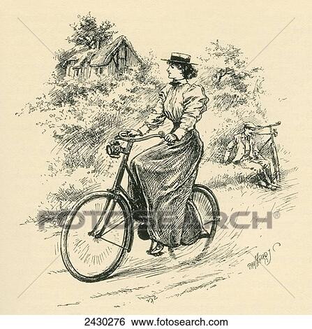 A 19th century female cyclist. From The Strand Magazine published 1897. View Large Photo Image Stock Photograph - A 19th century female cyclist. From The Strand Magazine published 1897.. Fotosearch