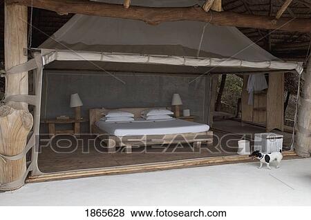 A Bed In Shompole Lodge, Kenya, Africa View Large Photo Image Stock Photo - A Bed In Shompole Lodge, Kenya, Africa. Fotosearch