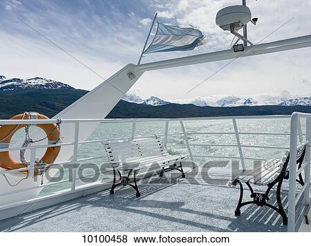A boat on Lake Argentino, Los Glaciares National Park; Santa Cruz province, Argentina View Large Photo Image Stock Photo - A boat on Lake Argentino, Los Glaciares National Park; Santa Cruz province, Argentina. Fotosearch