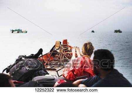 Stock Image - A boat ride from Bamboo Island; Sihanoukville, Cambodia. Fotosearch