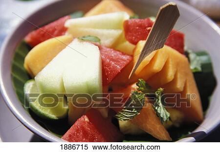 A Bowl Of Watermelon, Melon, Mango, Lime And Mint, Close Up View Large Photo Image Stock Photography - A Bowl Of Watermelon, Melon, Mango, Lime And Mint, Close Up. Fotosearch