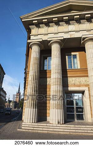 A Building With Large Columns In Old Town; Stockholm Sweden View Large Photo Image Stock Image - A Building With Large Columns In Old Town; Stockholm Sweden. Fotosearch