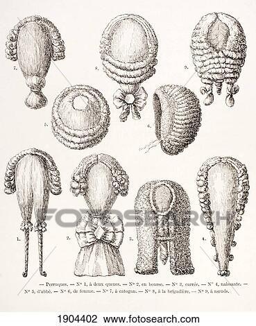 A Collection Of 9 Different Mens And Womens 18Th Century Wigs. From Xviii Siecle Institutions, Usages Et Costumes, Published Paris 1875. View Large Photo Image Stock Image - A Collection Of 9 Different Mens And Womens 18Th Century Wigs. From Xviii Siecle Institutions, Usages Et Costumes, Published Paris 1875.. Fotosearch