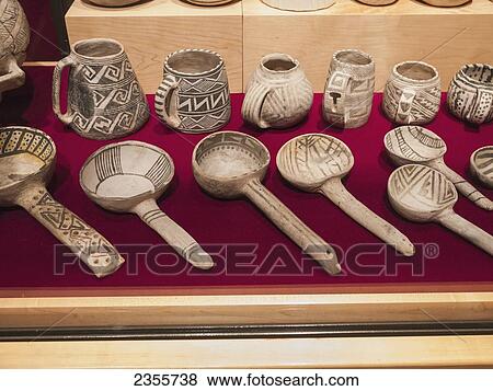 A Collection Of Ancient Pottery Recovered From Anasazi Sites In The Southwest Us And Displayed At The Anasazi Heritage Centre; Delores, Colorado, United States Of America View Large Photo Image Stock Photo - A Collection Of Ancient Pottery Recovered From Anasazi Sites In The Southwest Us And Displayed At The Anasazi Heritage Centre; Delores, Colorado, United States Of America. Fotosearch