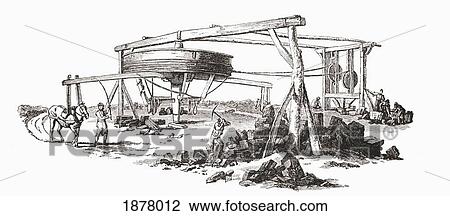 Stock Image - A Colliery In The Early 19Th Century. From The Book Short History Of The English People By J. R. Green, Published London 1893. Fotosearch