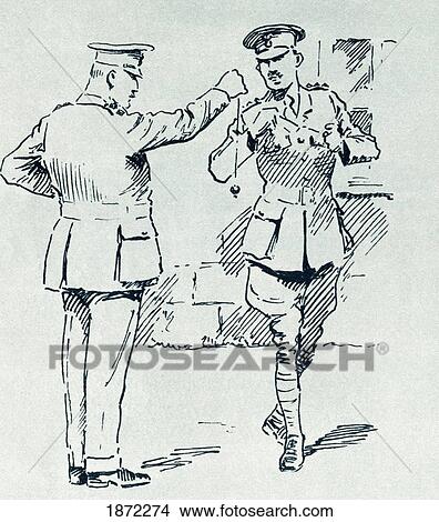 A Colonel And His Adjutant Playing Conkers During The First World War. From The Illustrated War News Published 1915 View Large Photo Image Picture - A Colonel And His Adjutant Playing Conkers During The First World War. From The Illustrated War News Published 1915. Fotosearch