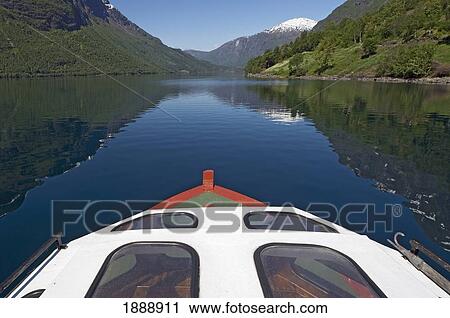 A Cover Boat On Lovatn Lake, High Angle View View Large Photo Image Stock Image - A Cover Boat On Lovatn Lake, High Angle View. Fotosearch