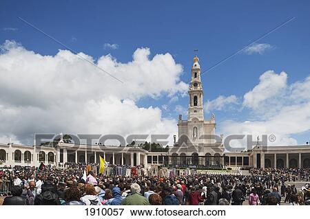 A Crowd At The Basilica Of Fatima; Fatima, Estremadura And Ribatejo, Portugal View Large Photo Image Stock Photo - A Crowd At The Basilica Of Fatima; Fatima, Estremadura And Ribatejo, Portugal. Fotosearch