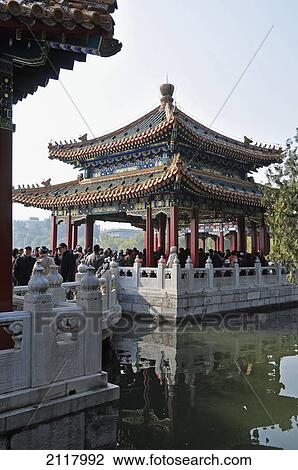 A Crowd Gathers Under A Traditional Chinese Structure; Beijing China View Large Photo Image Stock Image - A Crowd Gathers Under A Traditional Chinese Structure; Beijing China. Fotosearch