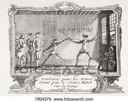 A Fencing Academy In 18Th Century Paris. From Xviii Siecle Institutions, Usages Et Costumes, Published Paris 1875. View Large Photo Image Stock Photography - A Fencing Academy In 18Th Century Paris. From Xviii Siecle Institutions, Usages Et Costumes, Published Paris 1875.. Fotosearch