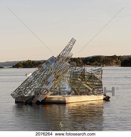 A Floating Glass Sculpture In The Water Outside Oslo Opera House; Oslo Norway View Large Photo Image Picture - A Floating Glass Sculpture In The Water Outside Oslo Opera House; Oslo Norway. Fotosearch