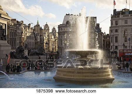 Stock Photo - A Fountain In A Town Square. Fotosearch